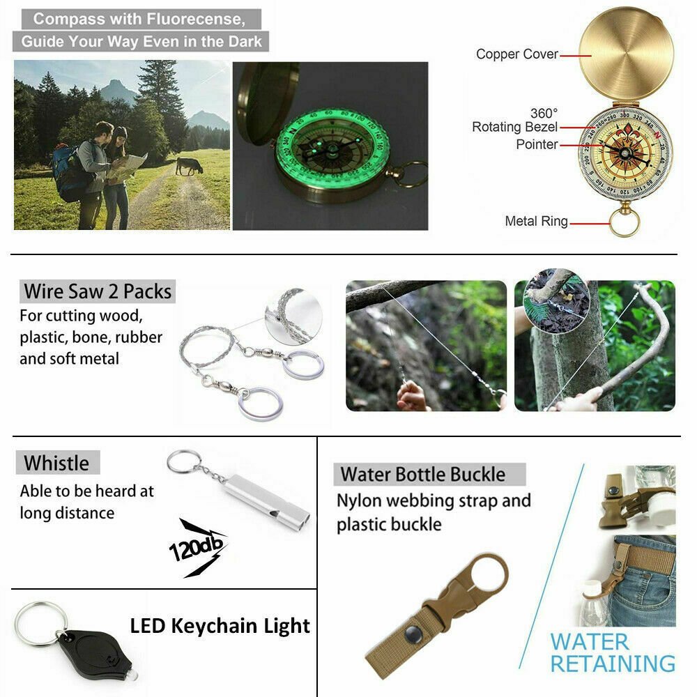 14-In-1 Outdoor Emergency Survival Kit Camping
